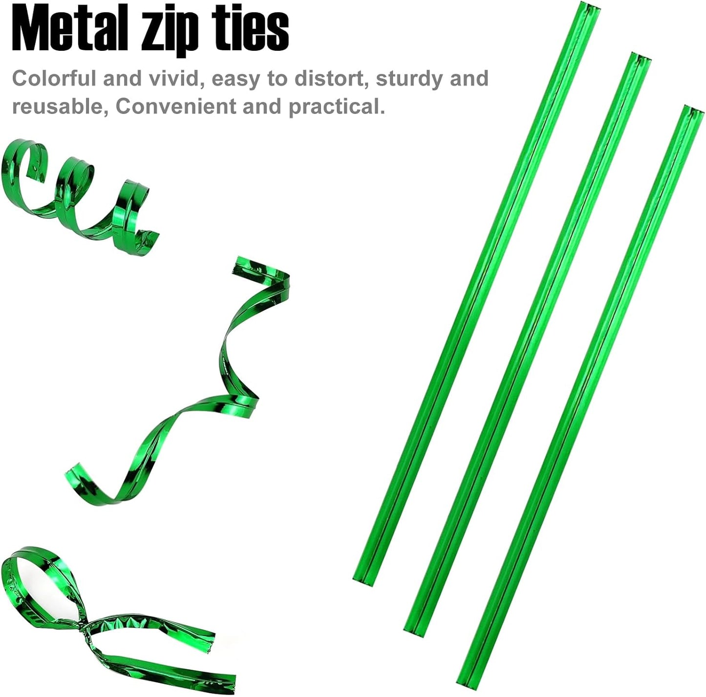 400 Pcs Metal Twist Ties 4 Inches Twist Straps for Bread Bags Candy Bags Snack Bags Halloween Party Cake Favor (Red)