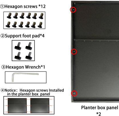 Metal Planter Box Rectangular Planter, 35.5" Lx 10" Wx 28" H Terrazzo Brown Large Planters with Drainage Holes, Galvanized Steel Tall Planters for Patio/Porch