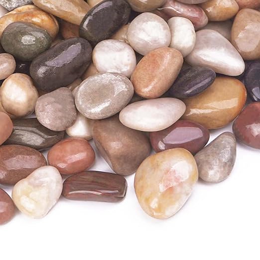 5 Pound Decorative Rocks for Planters, 1"- 1 1/2", Pebbles for Indoor Plants, Vases, Polished Stones for Garden and DIY Decor