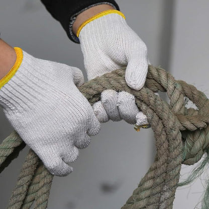 Evridwear Cotton Polyester String Knit Shell Safety Protection Work Gloves for Painter Mechanic Industrial Warehouse Gardening Construction Men One Case With no dots, S Size 240 Pairs