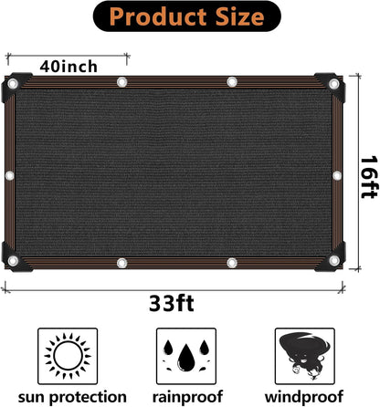 Shade Cloth, 90% Sunblock Net for Garden Patio, Shade Neting for Plants Greenhouse Outdoor Pergola Lawn, Easier to Hang Sun Cover for Kennel Chicken Coop