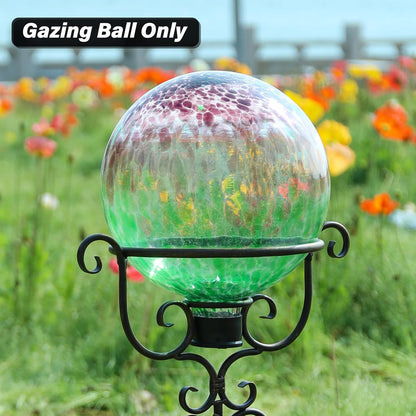Gazing Ball 10 Inch Glass Reflective Garden Globe Outdoor Gazing Globe Sphere Yard Ornament for Garden Yard Home Outdoor Decoration Gift for Women (Green)