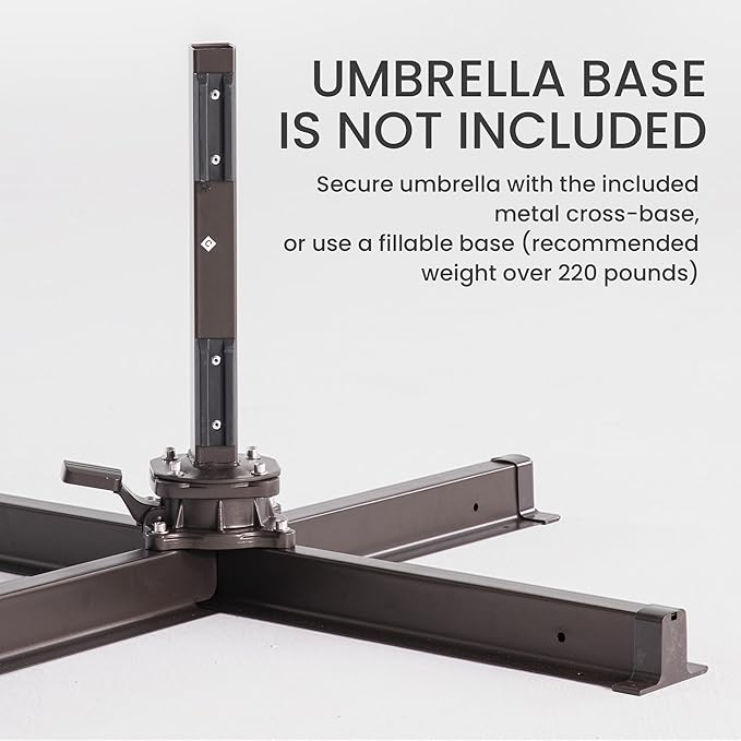 10x13 FT Cantilever Patio Umbrella Double Top Outdoor Rectangular Large Heavy Duty Aluminum Offset Umbrellas with 7 Level Tilt 360-degree Rotation for Pool Garden Deck, Grey