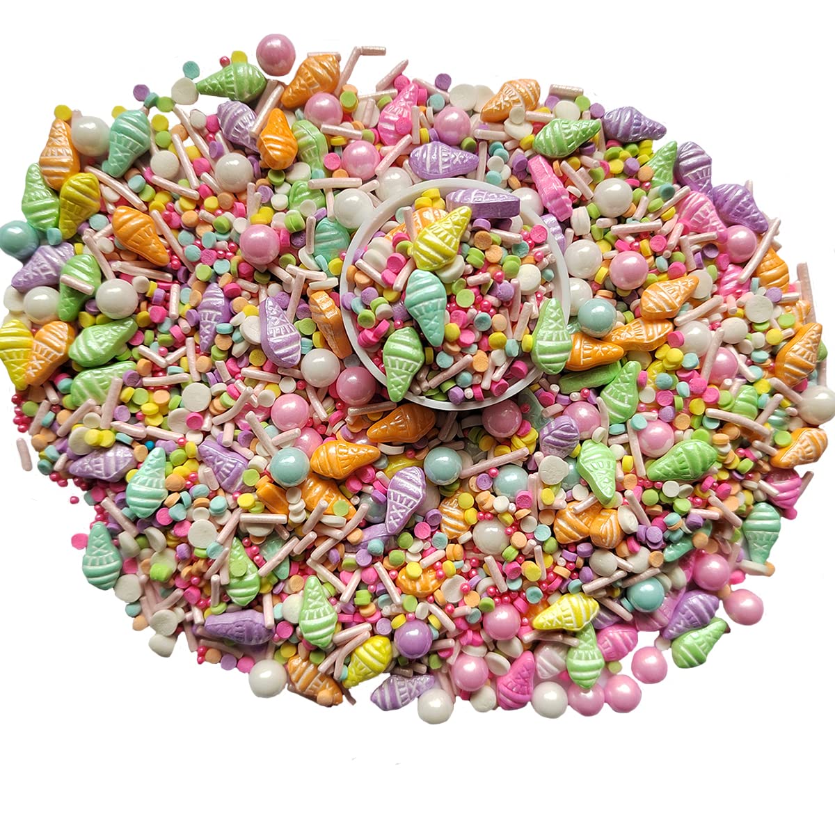 Homankit Summer Multicolor Sprinkles Ice Cream Sprinkles Candy Baking Edible Cake Cupcake Toppers Cookie Dessert Decorations Birthday Party Supplies 3.35 Ounce