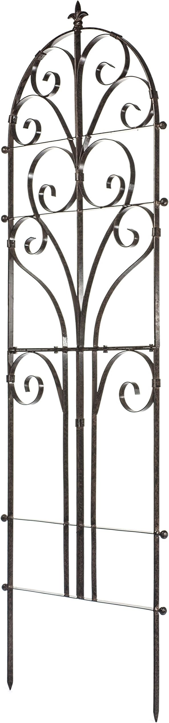 H Potter Outdoor Metal Wall Decor or Trellis for Climbing Plants Suitable as Art Garden Panel Roses Vines Privacy Includes Brackets for Hanging Gar214LW1