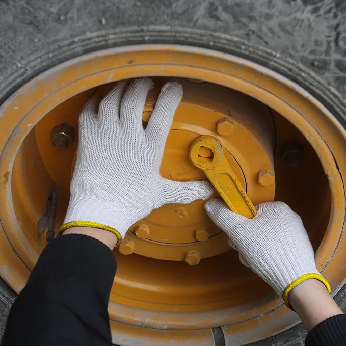 Evridwear Cotton Polyester String Knit Shell Safety Protection Work Gloves for Painter Mechanic Industrial Warehouse Gardening Construction Men One Case (12 PairsX20) With no dots, XL Size