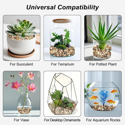 Landscaping Pebbles River Rocks Decorative Ornamental Pebbles Garden Landscaping Stones Gravel Filler for Home Decoration Flower Bed Fish Tank Plants Vases Succulents (1, Mixed Color, 1 Pound)