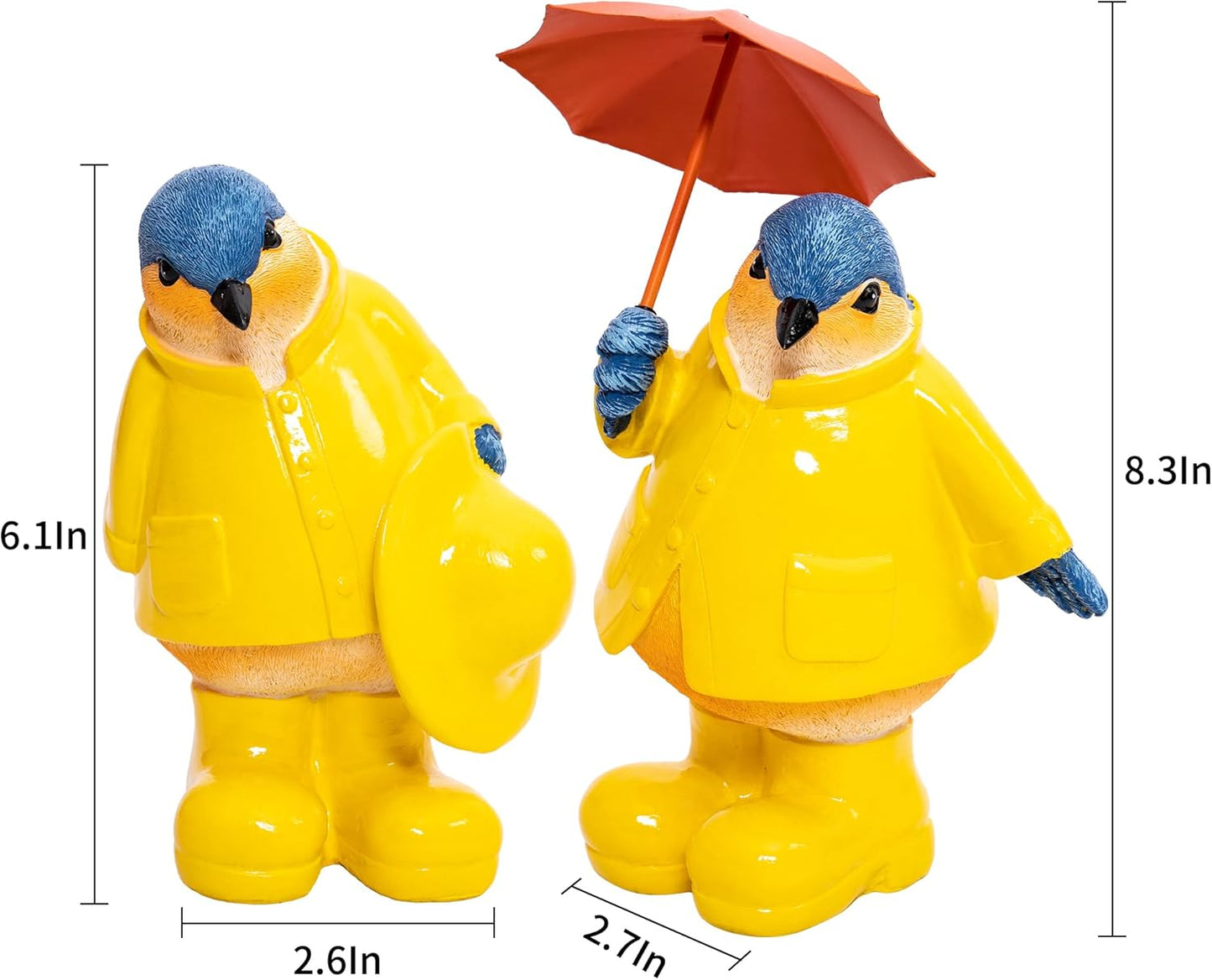 Topadorn Poppy Lovebirds Statue Home Decor Resin Sculptured Hand Painted Figurine Creative Craft Cute Decoration Gift for Kids Womens Decorative Garden Yard Room