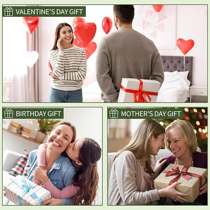 Plant Terrarium Propagation Stations Hydroponics Home Garden Decoration Gift for Women with Wooden Stand Heart Shaped Colored Glass Vase