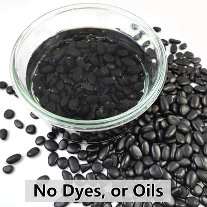 10LB Succulent and Cactus Black Pebbles, 3/8 Inch Natural Decorative Polished Stones, River Rocks for Indoor Plants, Vases, Planters and Outdoor Gardening