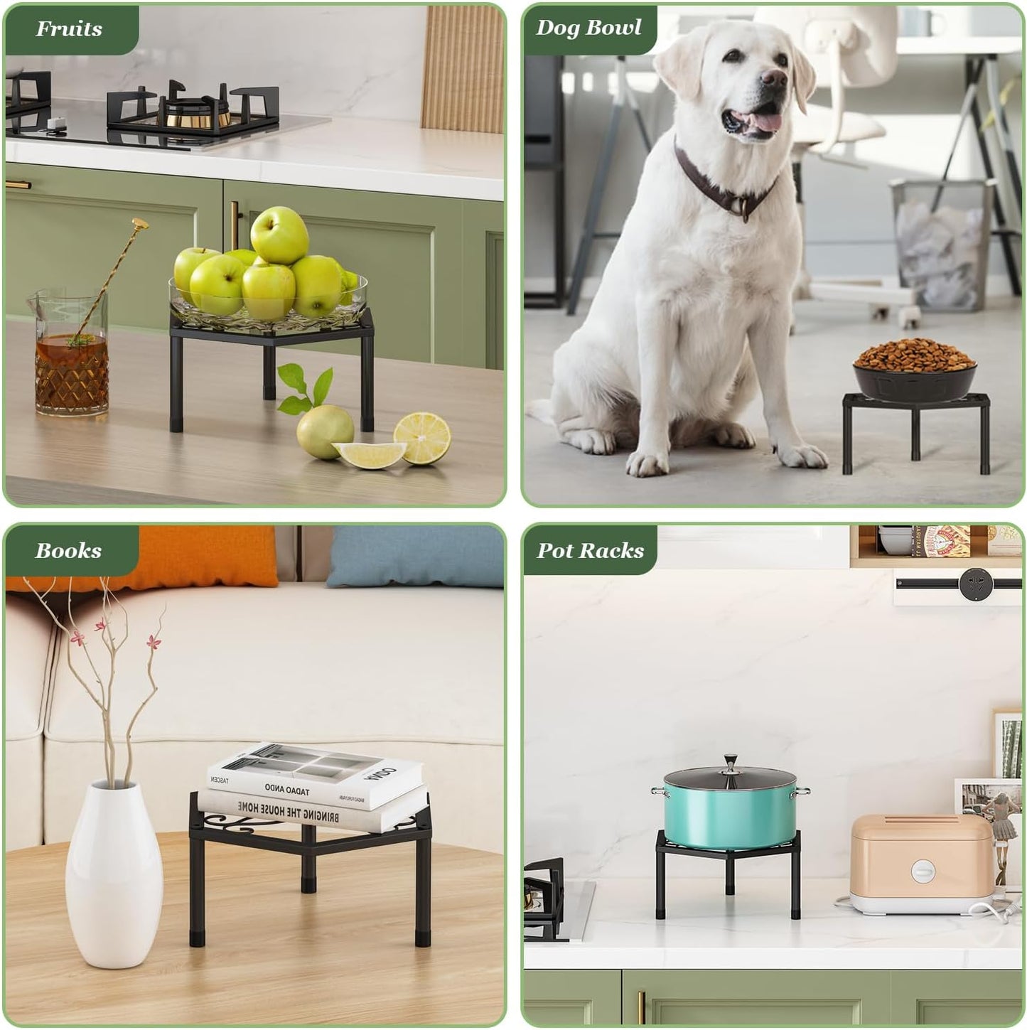 5-Pack Metal Plant Stands for Outdoor Indoor, Anti-Rust Iron Flower Pot Stand, Heavy Duty Plant Pot Shelf for Multiple Plant, Decoration Racks for Home, Patio & Garden