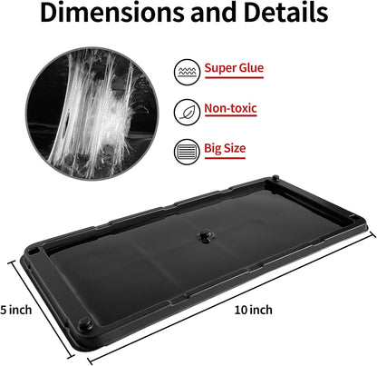 LULUCATCH Super Glue Traps 48 Pack for Mice & Snakes, Larger, Heavier Sticky Traps with Non-Toxic Glue. Sticky Mouse Traps Indoor, Easy to Set, Pet Safe Pest Control