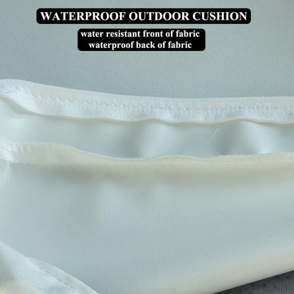 Patio Chair Cushions Set of 2 Non Slip Bottom Chair Pad with Ties Waterproof Square Outdoor Seat Cushion Replacement for Garden Swing Furniture 22x22 Inch, White