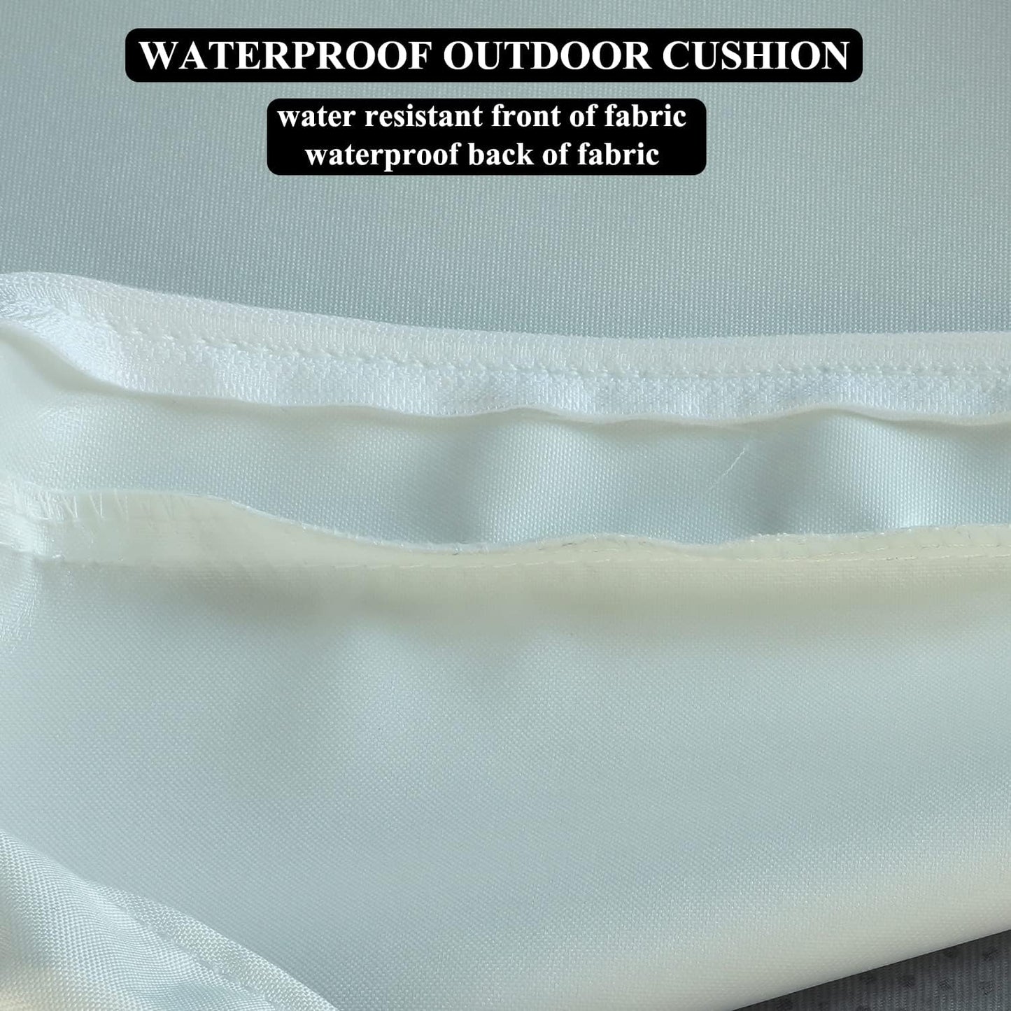 Patio Chair Cushions Non Slip Bottom Chair Pad with Ties Set of 2 Waterproof Square Outdoor Seat Cushion Replacement for Garden Swing Furniture 18x18 Inch, White