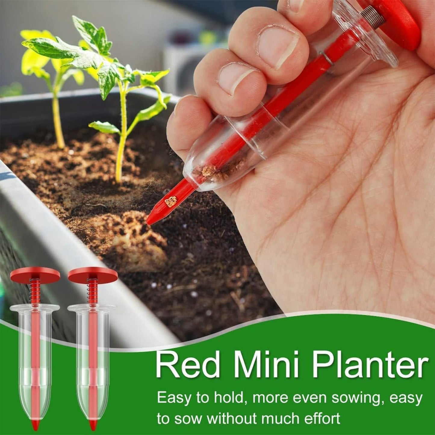 17 PCS Mini Seed Spreader, New Mini Gardening Spreaders, Mini Sowing Seed Dispenser, Reusable Handheld Small Seed Planter Tool for Tiny Seeds