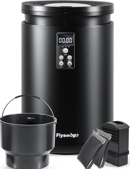 Electric Composter for Kitchen Smart Odorless Countertop Compost Bin Machine Quiet Larger 4.5L Indoor Food Cycler with Auto Cleaning, 3 Modes, 2 Carbon Packs, Turn Food Waste into Fertilizer