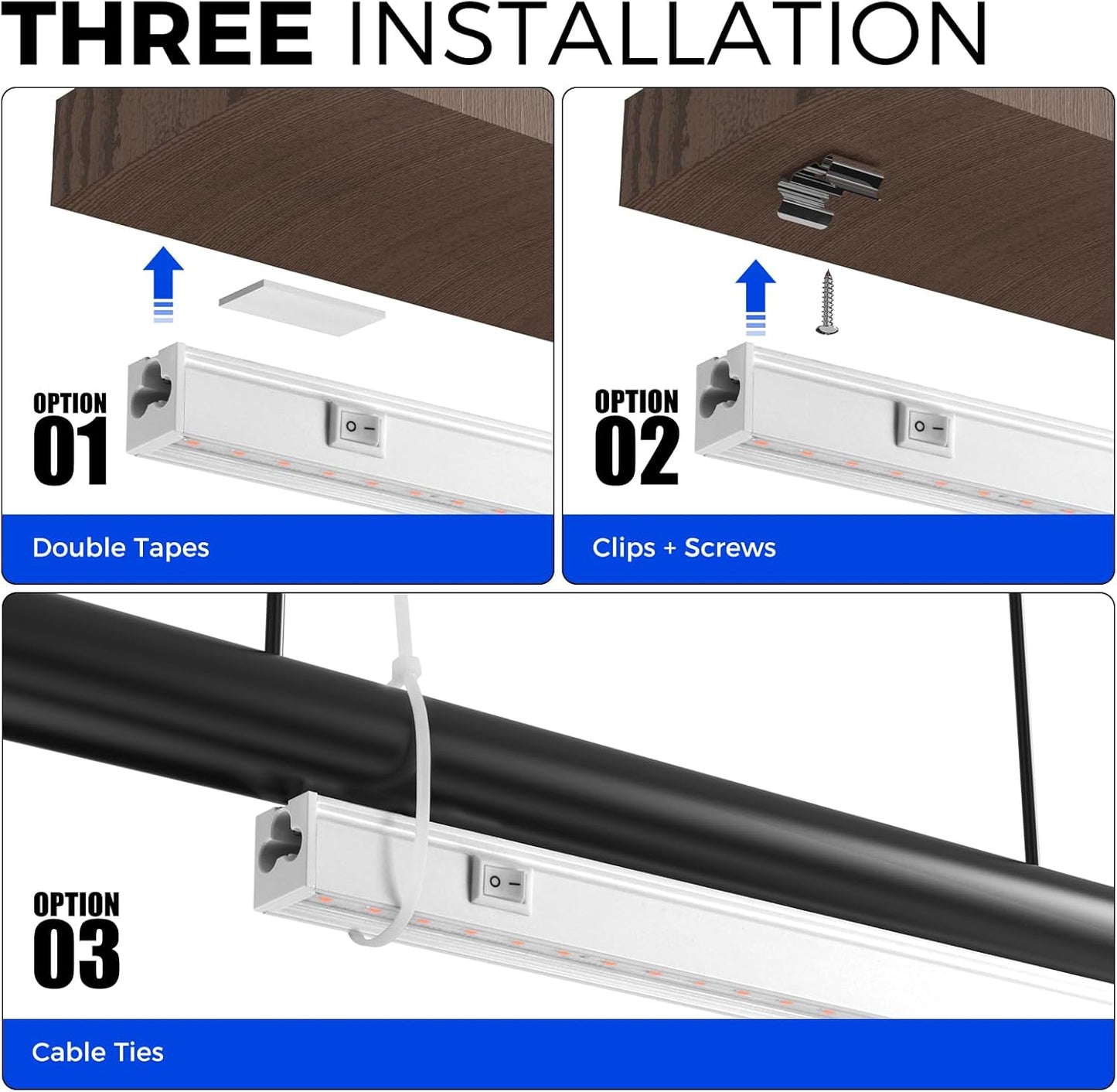 Barrina Grow Lights for Indoor Plants, Full Spectrum, 4ft 160W (8 x 20W), LED Grow Light Strip for Seed Starting, Greenhouse, Plug and Play, 8-Pack