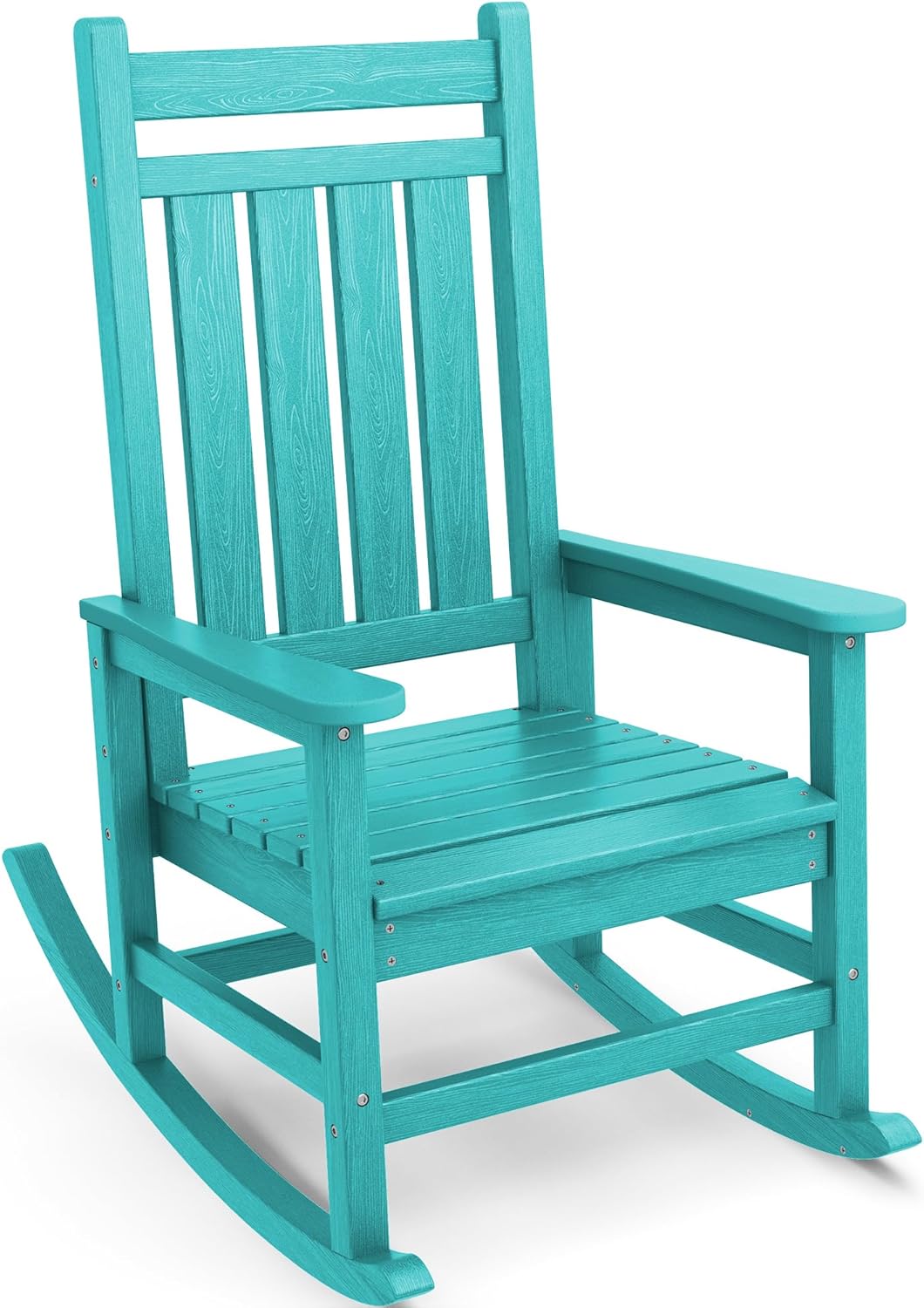 SERWALL HDPE Rocking Chair, Outdoor Rocking Chair for Adults, All Weather Porch Rocker for Lawn Garden, Aruba