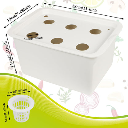 Hydroponics Grower Kit DIY Self Watering Indoor Hydroponics Tools Hydroponic System Planting Container Include Aquarium Air Pump Buoy Planting Box