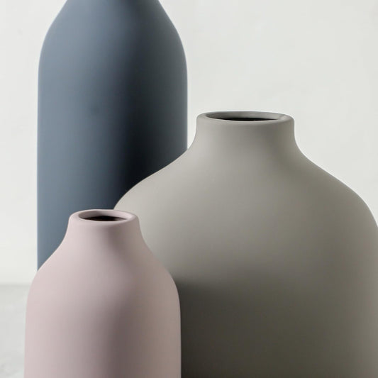 Ceramic Vase Set of 3,Flower Vase Home Decor,Modern Farmhouse Decor, Pampas Grass Dried Fresh Flowers,Bedroom,Living Room,Bookshelf Decoration, Centerpiece Table Boho Decor.