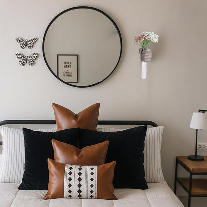 Wall Sculptures, Hand Vases Home Decor, Wall Mount Art Sculpture, Unique Wall Art Statue, Funky Flower Vase Decorations, Modern Eclectic Hanging Decor,Glass Test Tube Vase (Beige)