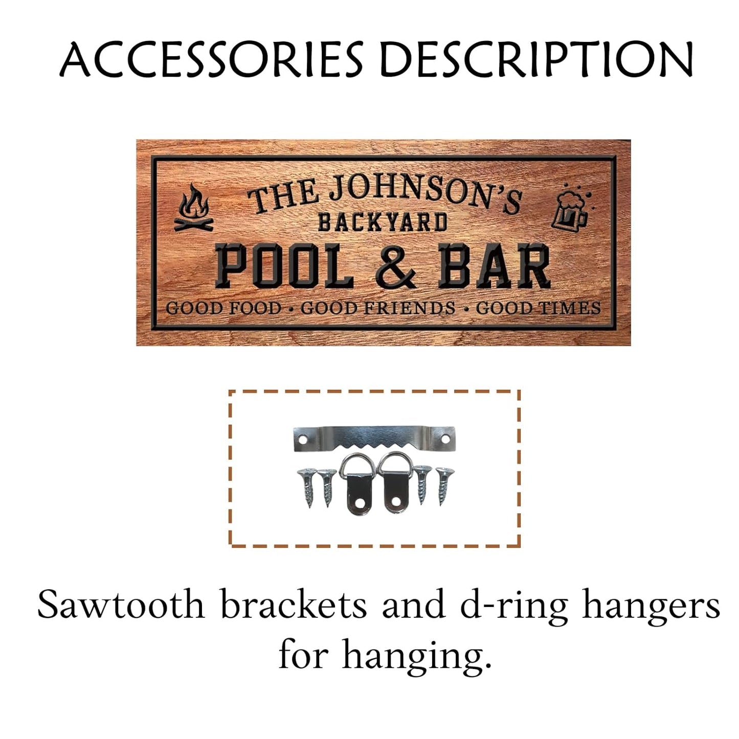 Custom Wood Bar Sign Personalized Backyard Pool and Bar Decor Carved Family Name Wooden Sign Outdoor Wall Art Housewarming Gift Patio Sign