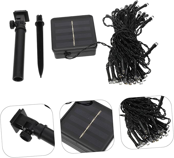 Outdoor Solar String Lights LED Warm White Solar Powered Garden Patio Balcony Decorative Lights with Easy Installation Weatherproof Design