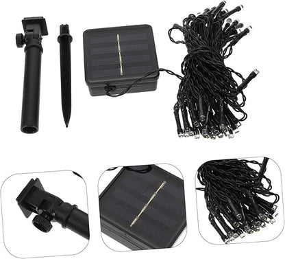 Outdoor Solar String Lights LED Warm White Solar Powered Garden Patio Balcony Decorative Lights with Easy Installation Weatherproof Design