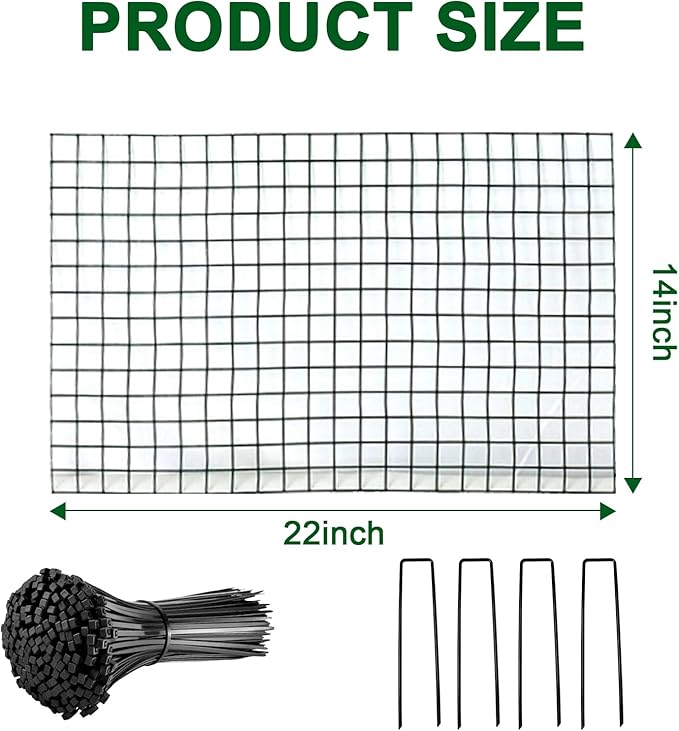 12 Packs 14'' Dia x 14'' H Plant Wire cage 24 Pcs Metal Plant Protection Mesh Plant Cages Bunny Barricades Plant Protection Wire Cage for Flowers Vegetables Protection from Animals