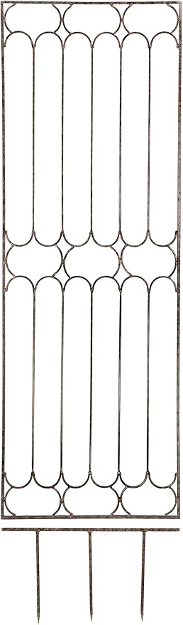 H Potter Garden Trellis for Climbing Plants Large Metal Wall Trellises Tall Vertical Wrought Iron Panels for Home Garden Outdoor Decoration Fence Privacy Screen Outdoors Ivy Rose Clematis