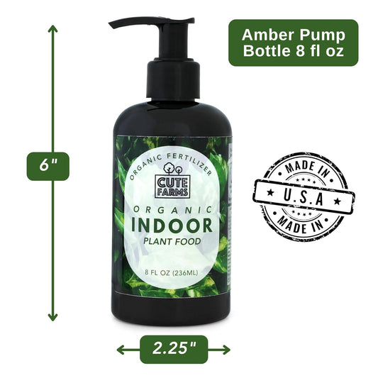 Organic Liquid Plant Food for Houseplants & Outdoor Pot Plants - All-Purpose Fertilizer (8 oz) Cute Farms