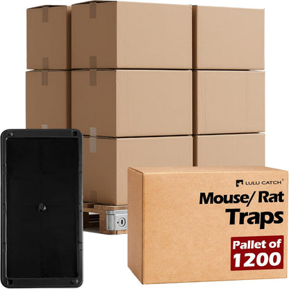 LULUCATCH Super Glue Traps 1200 Pack for Mice & Snakes, Larger, Heavier Sticky Traps with Non-Toxic Glue. Sticky Mouse Traps Indoor, Easy to Set, Pet Safe Pest Control