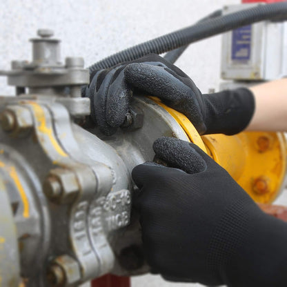 Evridwear Crinkle Latex Rubber Hand Coated Safety Work Gloves for Men Women General Multi Use Construction Warehouse Gardening Assembly Landscaping (XXL-Size) 120 Pairs Pack