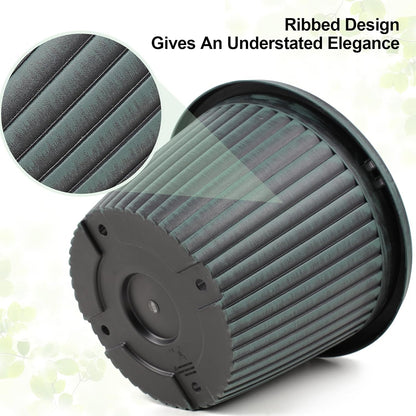 12 inch Plant Pots Indoor Outdoor, 4 Pack Large Planter, Plastic Flower Pots with Saucer and Drainage Holes, Modern Decorative Resin Garden Pots for House Plants