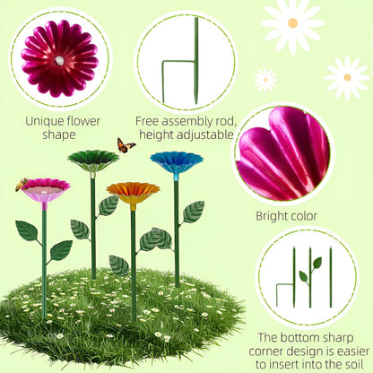 4 Pack Bee Watering Station Butterfly Water Feeder Cup with Flower Design Bee Bath Bowl Bird Bee Watering Cups for Outdoor Yard Garden Decor