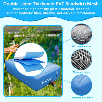 XITAO 63Gal Large Capacity Water Storage Bladder Containers w/Water Level Indicator Portable Foldable Emergency Water Tank Bag for RVs, Drought Resistance, Fire Prevention, Agricultural Irrigation