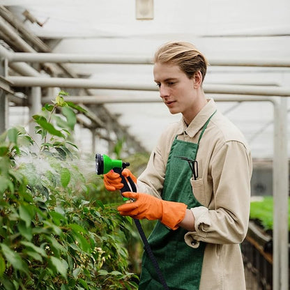 Garden Hose Nozzle Sprayer: 2 Pack 10 Watering Patterns Water Hose Spray Nozzles for Garden Hose Heavy Duty Hose Head Hose Attachment for Garden Hose YellowGreen