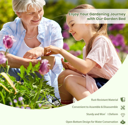 Raised Garden Bed, Raised Beds for Gardening Outdoor for Vegetables and Flowers Ground Planter Box, Galvanized Metal Planter Grow Garden Box，4x2x1ft