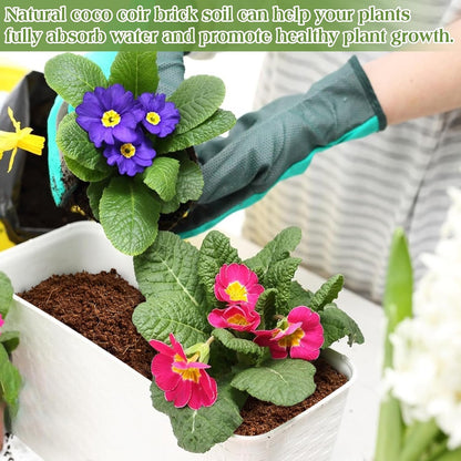 ZeeDix 10LB Premium Coconut Coir-Compressed Coco Coir Potting Soil Substrate-100% Organic Coco Coir Brick,High Expansion Coconut Fiber Coir Pith with Low EC and pH Balance for Plants Gardening Herbs