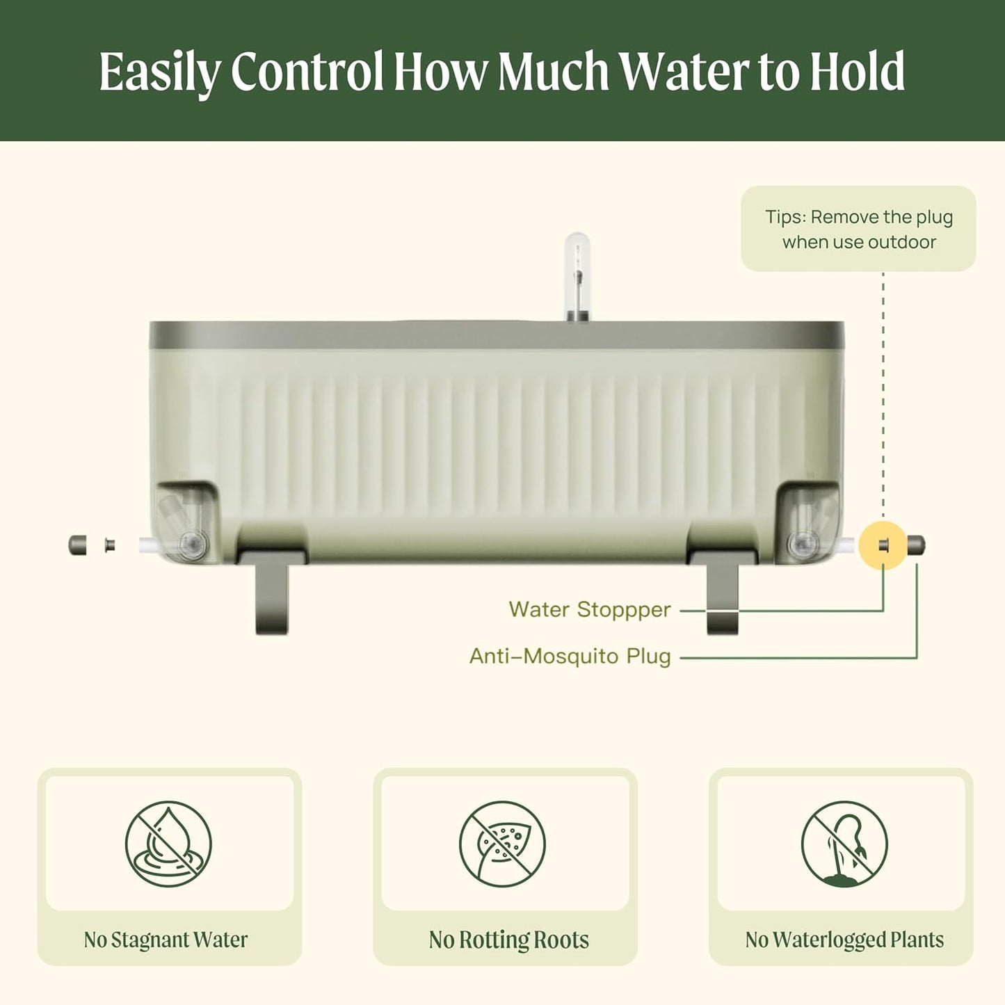 Vego garden Herb Planter Indoor Box with Trellis Self-Watering Raised Garden Bed for Climbing Vegetables Plants Cage - Cream White