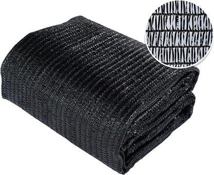 Agfabric 40% Shade Cloth 10X 50ft Sun Shade Fabric Sunblock Shade Cloth Cover with Clips for Plants, Black