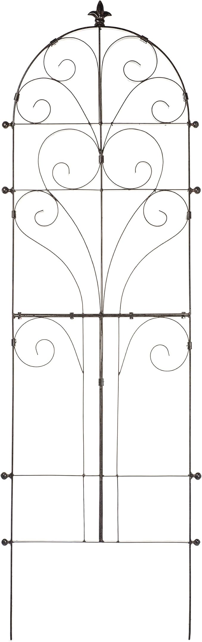 H Potter Outdoor Metal Wall Decor or Trellis for Climbing Plants Suitable as Art Garden Panel Roses Vines Privacy Includes Brackets for Hanging Gar214LW1