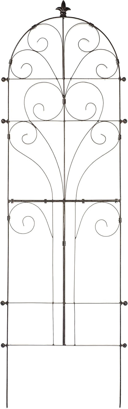 H Potter Outdoor Metal Wall Decor or Trellis for Climbing Plants Suitable as Art Garden Panel Roses Vines Privacy Includes Brackets for Hanging Gar214LW1