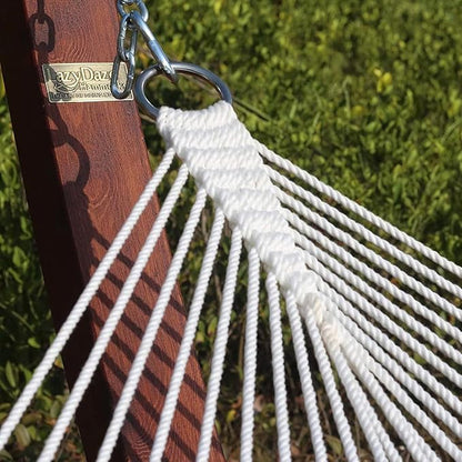 Lazy Daze Hammocks 12 FT Double Layered Quilted Fabric Hammock Swing with Pillow and Carrying Bag, Elegant Tassels and Spread Bar Heavy Duty Stylish for Two Person 450lbs, Floral