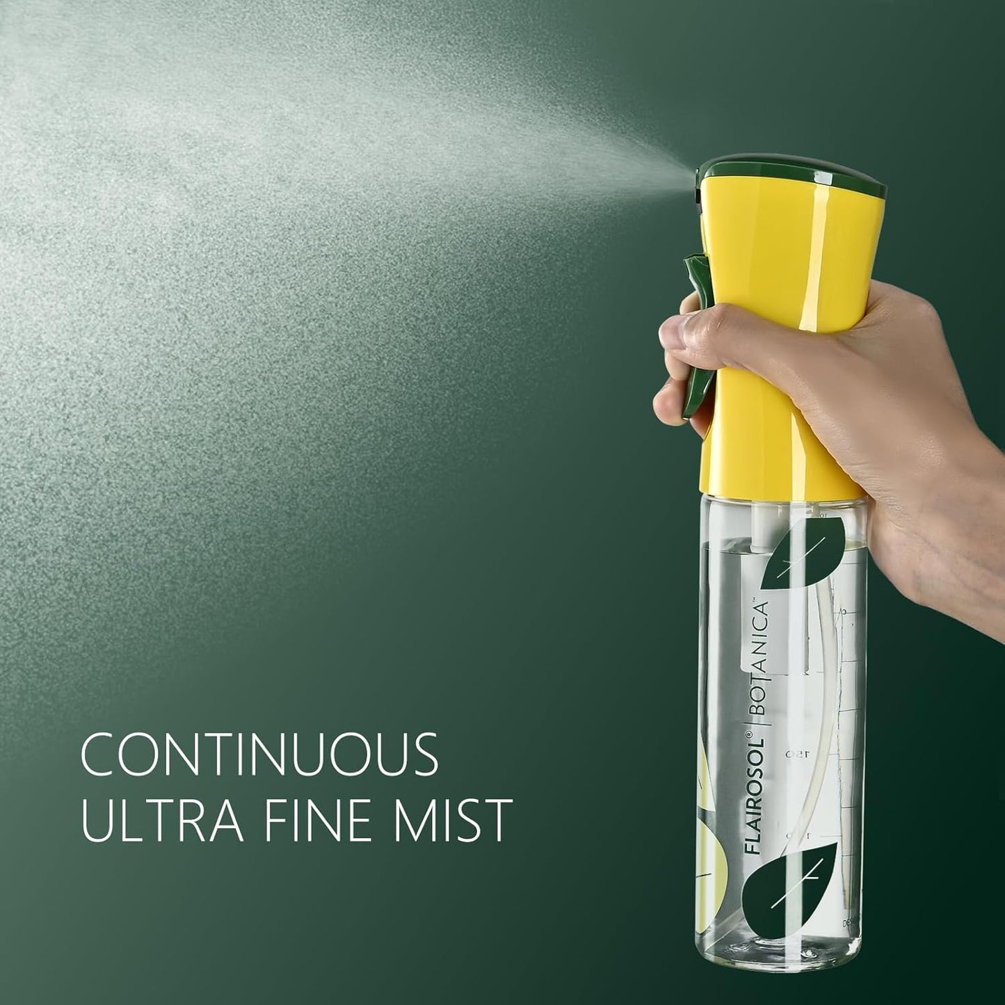 FLAIROSOL BOTANICA Plant Mister Water Spray Bottle, 10.1 oz 300 ML Mist Sprayer for Plants, Continuous Ultra Fine Mister Spray Bottle - Leak Proof - for Flowers, Gardening, Houseplants