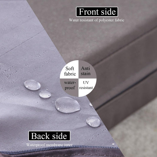 15 x 15 Inch Round Cushions for Outdoor Furniture Non-Slip Waterproof Patio Bistro Chair Cushion with Ties Bar Stool Seat Cushion for Kitchen Chairs Set of 2, Dark Gray