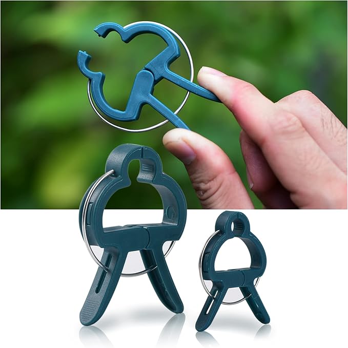 Plant Support Clips, 80 PCS Gentle Flower Plant Clamps for Supporting Vine Climbing Plants, Gardening Lever Loop Gripper Clips Help Stems Vines Grow Straight Upright, 2 Sizes in one Pack