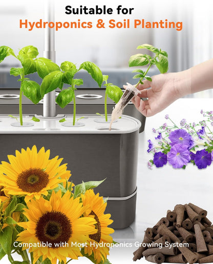 LYKOCLEAN 24 Pods Flower Seed Kit Compatible with AeroGarden Hydroponics Growing System, Indoor Garden Starter Set with Lavender, Sunflower, Petunia and Marigold