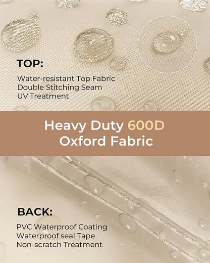 loriano V-Shaped Patio Furniture Covers, 600D Heavy Duty Waterproof, Fits 5-Seater Outdoor Sectional Sofa 85" W*32" D*30" H, All-Weather UV Wind Rain Protection