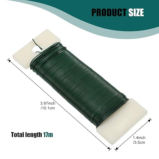 Ripeng 6 Rolls 112 Yards Floral Flexible Paddle Wire for Crafts Christmas Wreaths Tree 22 Gauge Floral Bind Wire Garland and Flower Arrangements DIY Craft(Green)